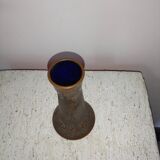 Art-nouveau glass vase electroplating Val Saint Lambert
