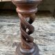 Turned wooden candle holder