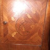 2 bedside tables with Louis XV style marquetry doors