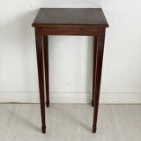 Square mahogany table and mahogany veneer