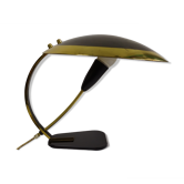 Black brass desk lamp 1950 italy