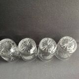 3170 – 4 verres à whisky – cristal taillé