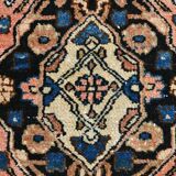 5x7 Wool Vintage Oushak Area Rug, Samon & Navy Blue Persian Rug, 142x209 Cm