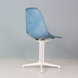 Charles & Ray Eames "La Fonda" Blue Fiberglass Chairs Herman Miller