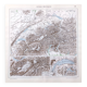 Vintage map of Switzerland 43x43cm from 1950