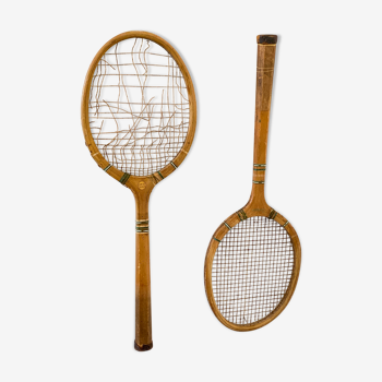 Ancienne paire de raquette de tennis vintage