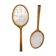 Old pair of vintage tennis rackets