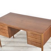 Midcentury Danish Teak Desk By Gunnar Nielsen For Tibergaard. Vintage / Modern / Retro.