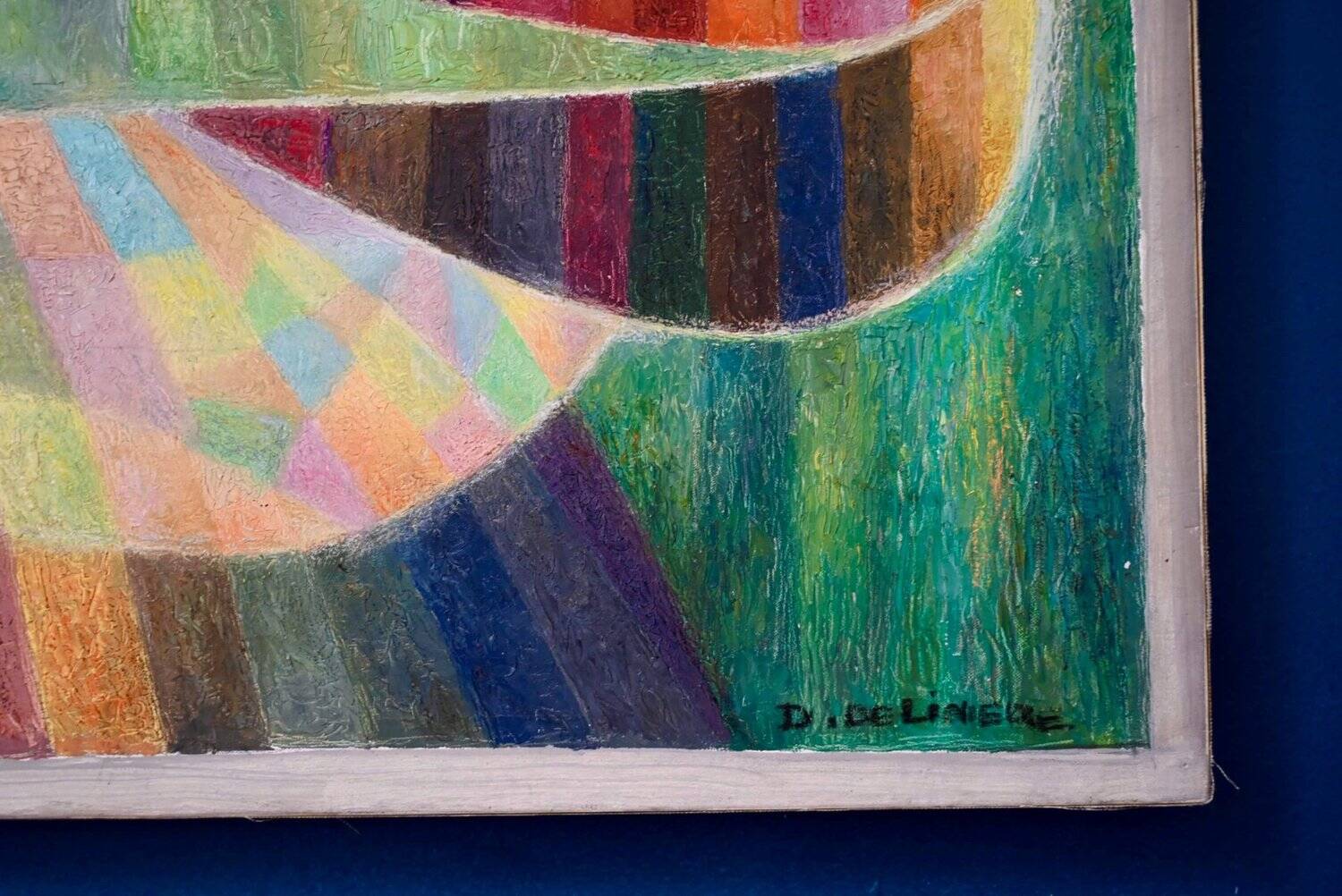Large abstract painting Illumination by Daniel de Linière oil on canvas