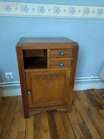 Art Deco bedside table oak