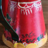 Ancienne cafetière et pot à lait en tôle émaillée