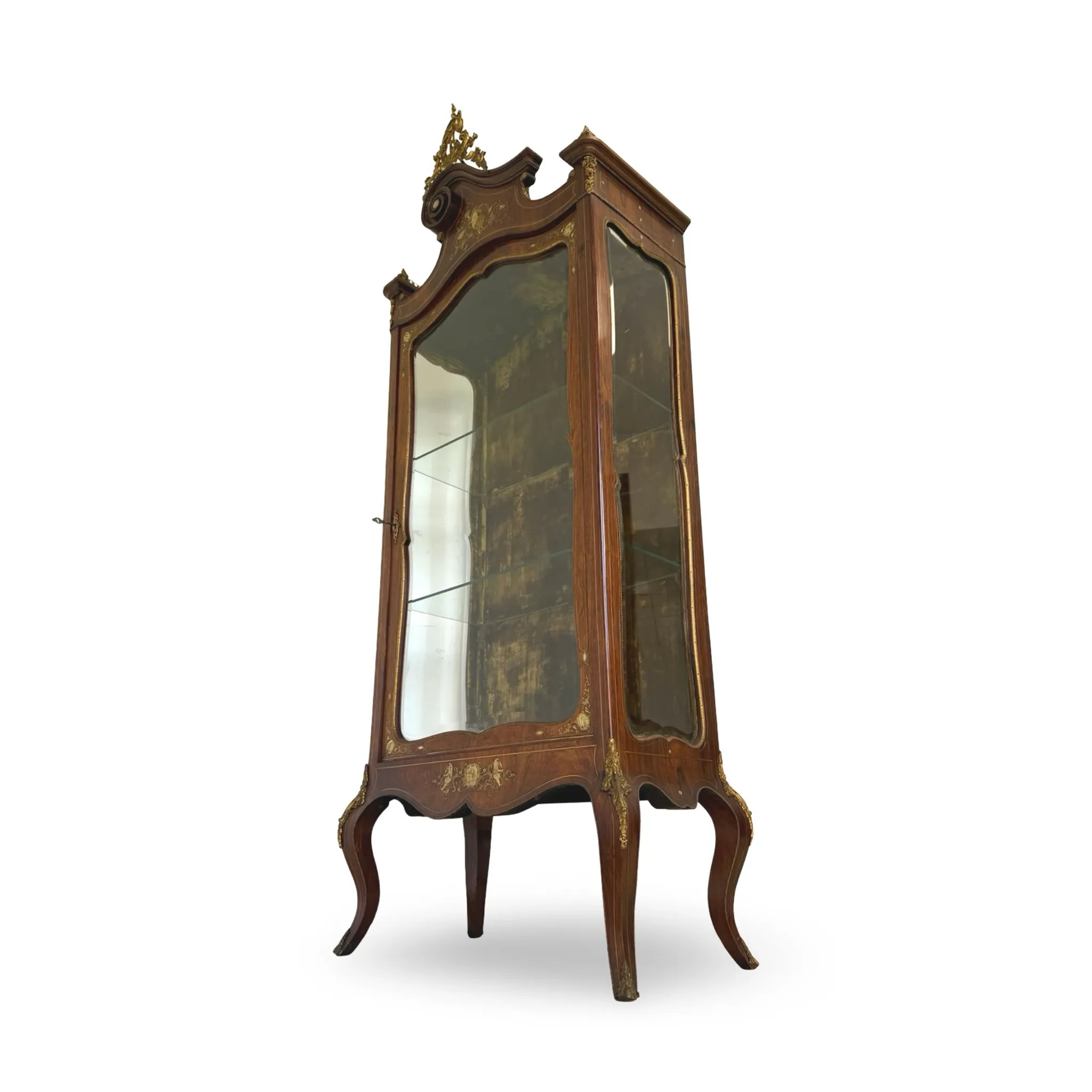 Elegant antique display cabinet, dating to 19th century