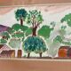 Framed landscape painting