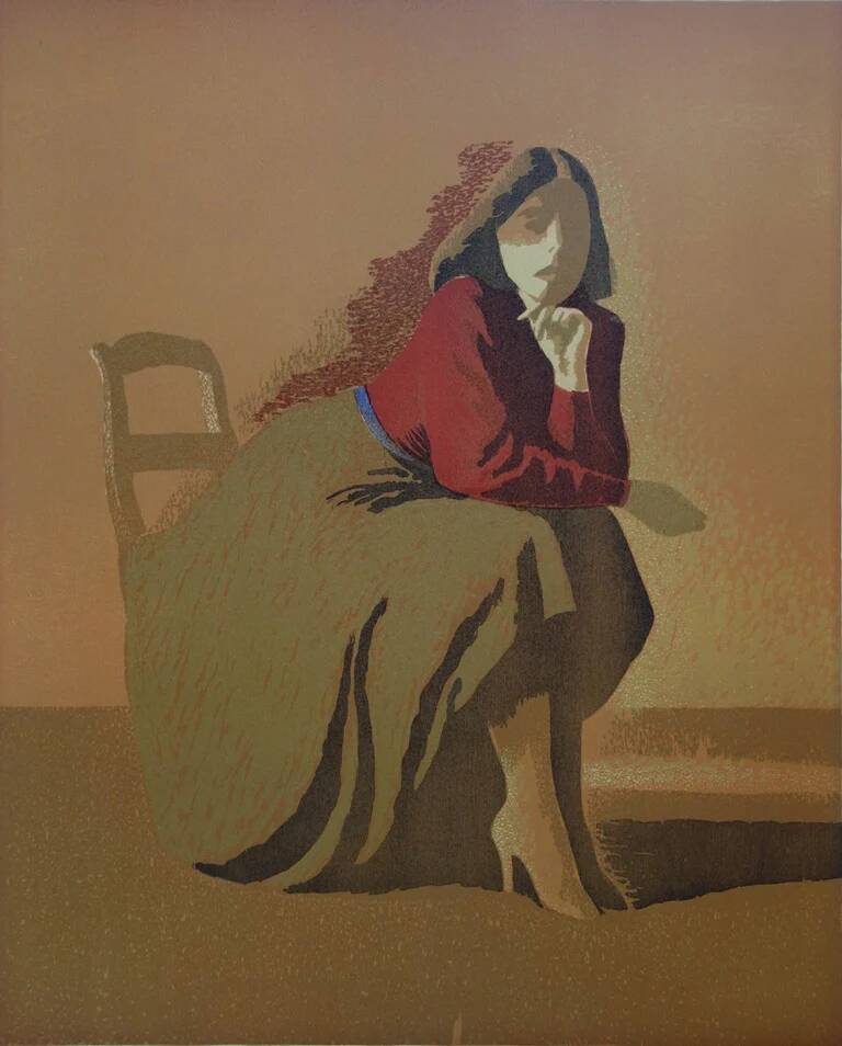 Gilles Sacksick: Beautiful Romanian Woman, original signed lithograph