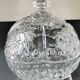 Large candy box in cut Bohemian crystal. Floral/Star motifs