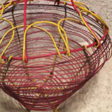 Red and yellow metal wagon