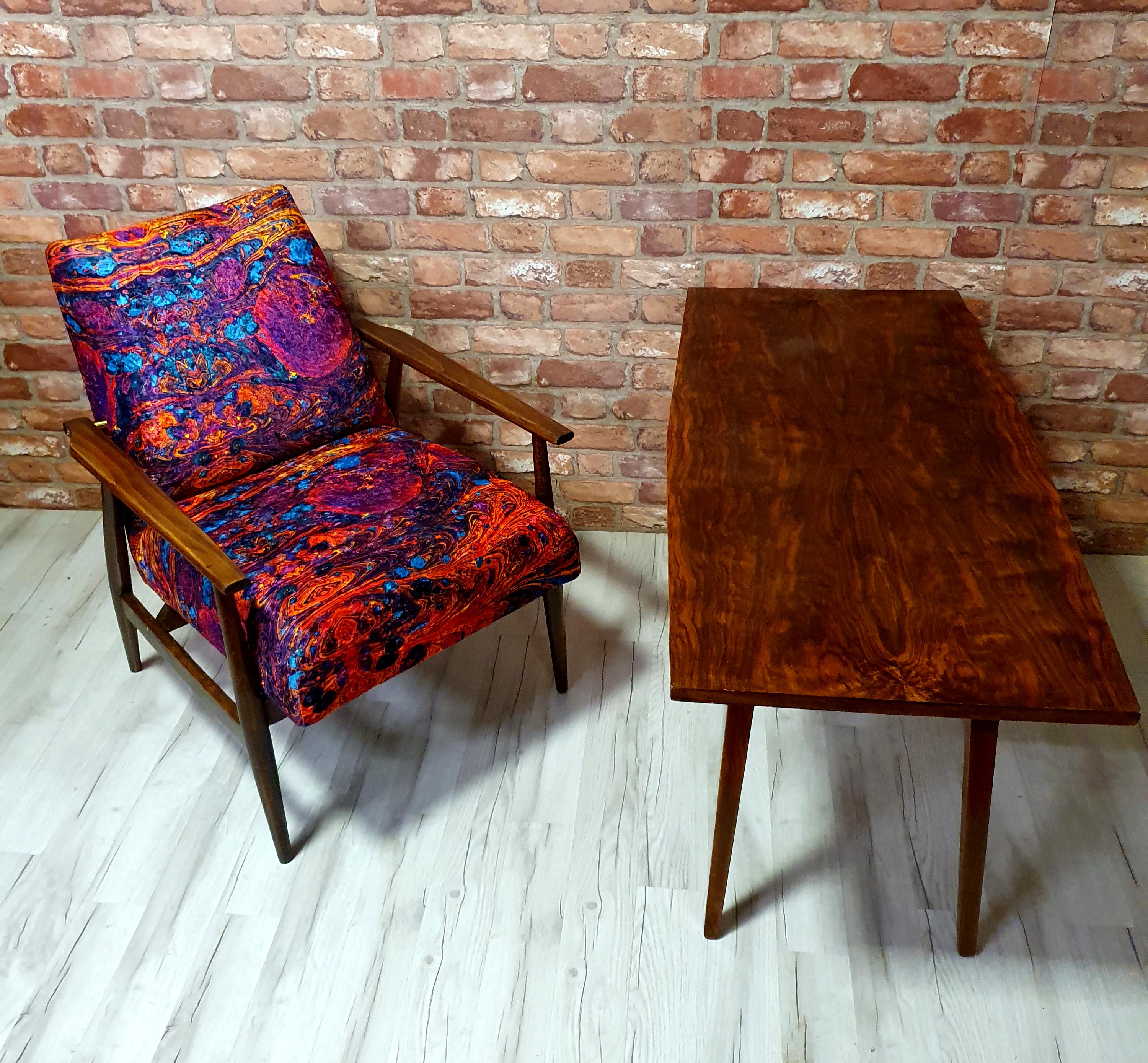 Renovated armchair Fox "Lis", Poland 1960s by Henryk Lis