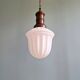 Art Deco suspension in pressed white glass, 1920s-30s.