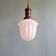 Art Deco suspension in pressed white glass, 1920s-30s.