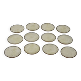 Under mother-of-pearl glasses