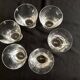 Set of 6 Lalique modernist glasses 1960 Kent crystal tumblers.