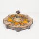 Vintage 1970s ceramic 'Fat Lava' style wall light by Hustadt Leuchten