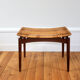 Scandinavian teak and wicker stool Olholm 1960