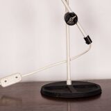 Tilting desk lamp in white metal 1960.