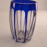 Set 5 glasses crystal liqueur style Saint Louis Baccarat blue