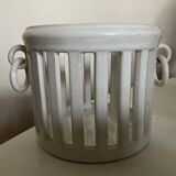 Moustier white neo-classic directoire pot cover 1950