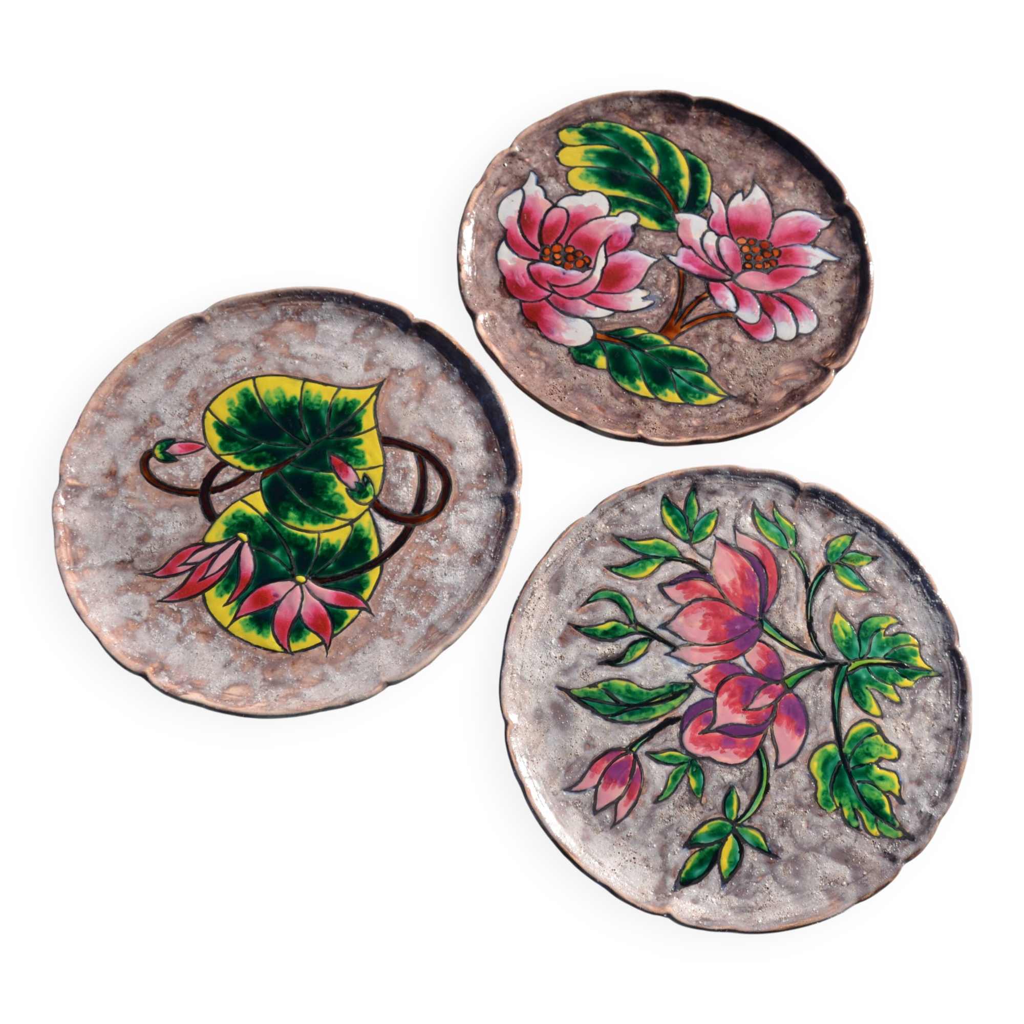 3 decorative plates from Vallauris