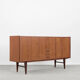 Scandinavian classic teak high sideboard with drawers, 1960s