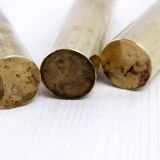 Set of 3 solid brass candle holders