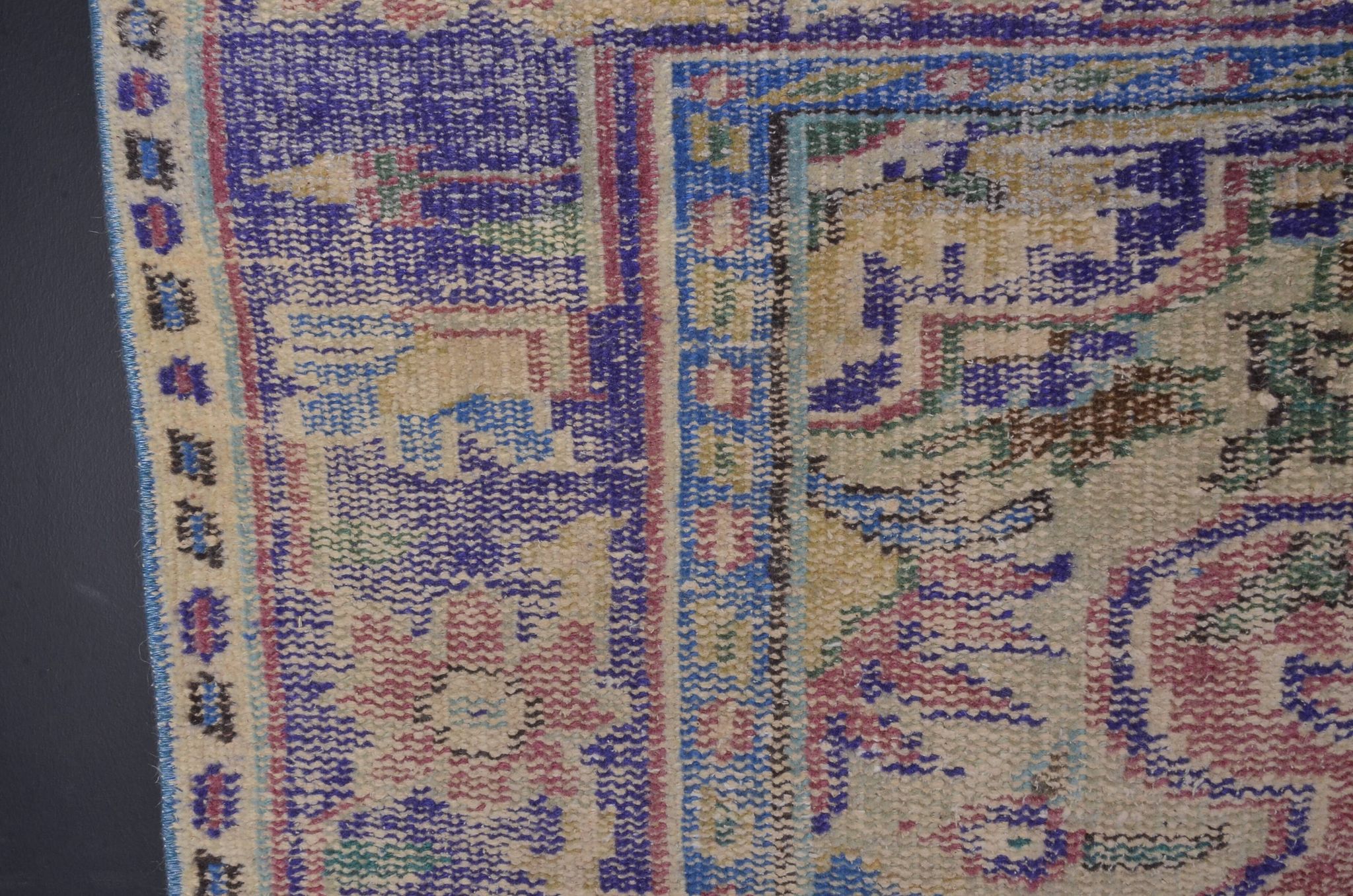 Tapis vintage en laine Oushak sku2303