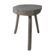 Old brutalist solid wood stool