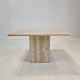 Italian coffee table in travertine, 1980s
