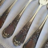 12 large silver-plated metal table forks by Guildart