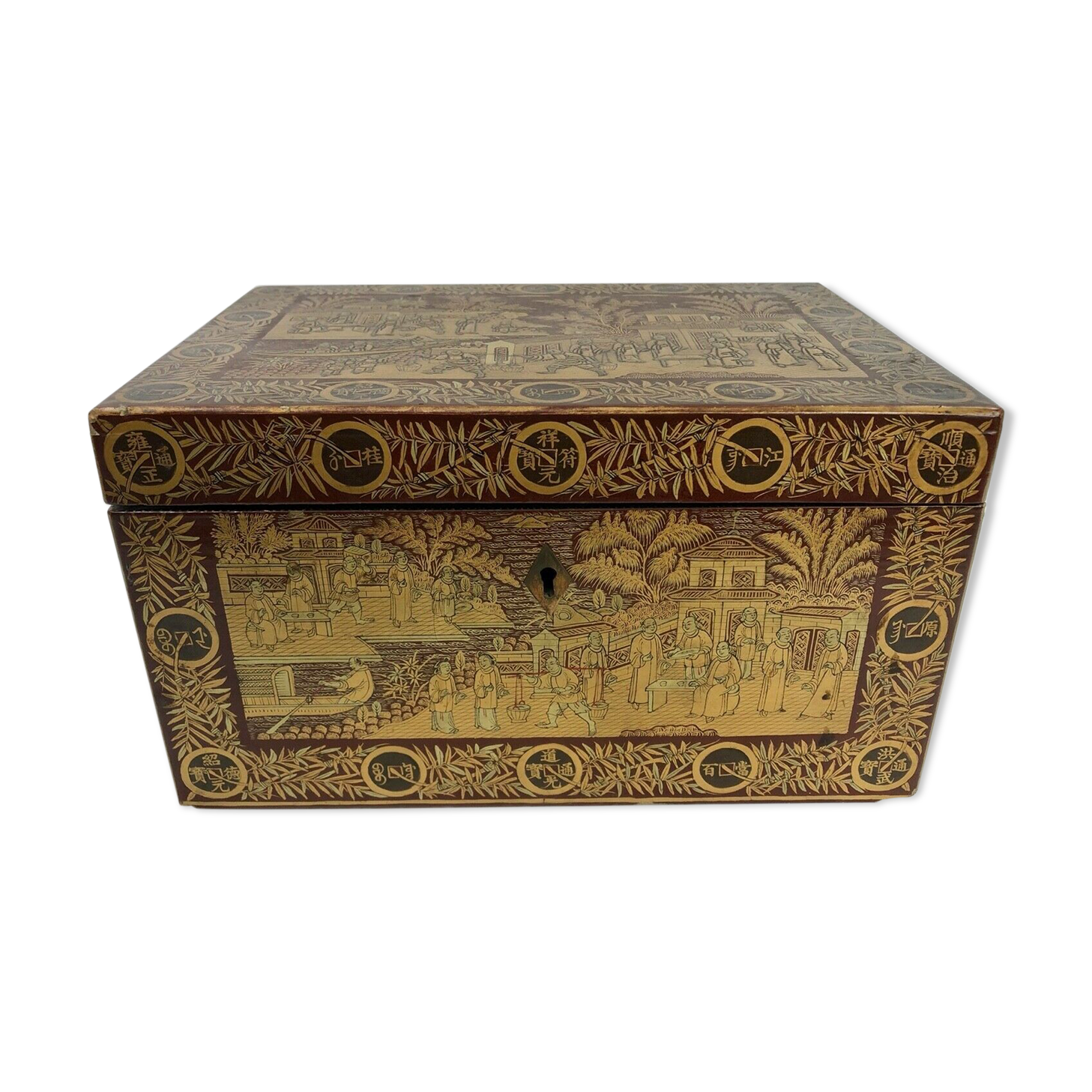 Box laque japan china a the with etain enhances or scene commerce19eme