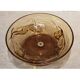 Glass coupe 'Naïades' with turned wooden Art Deco base