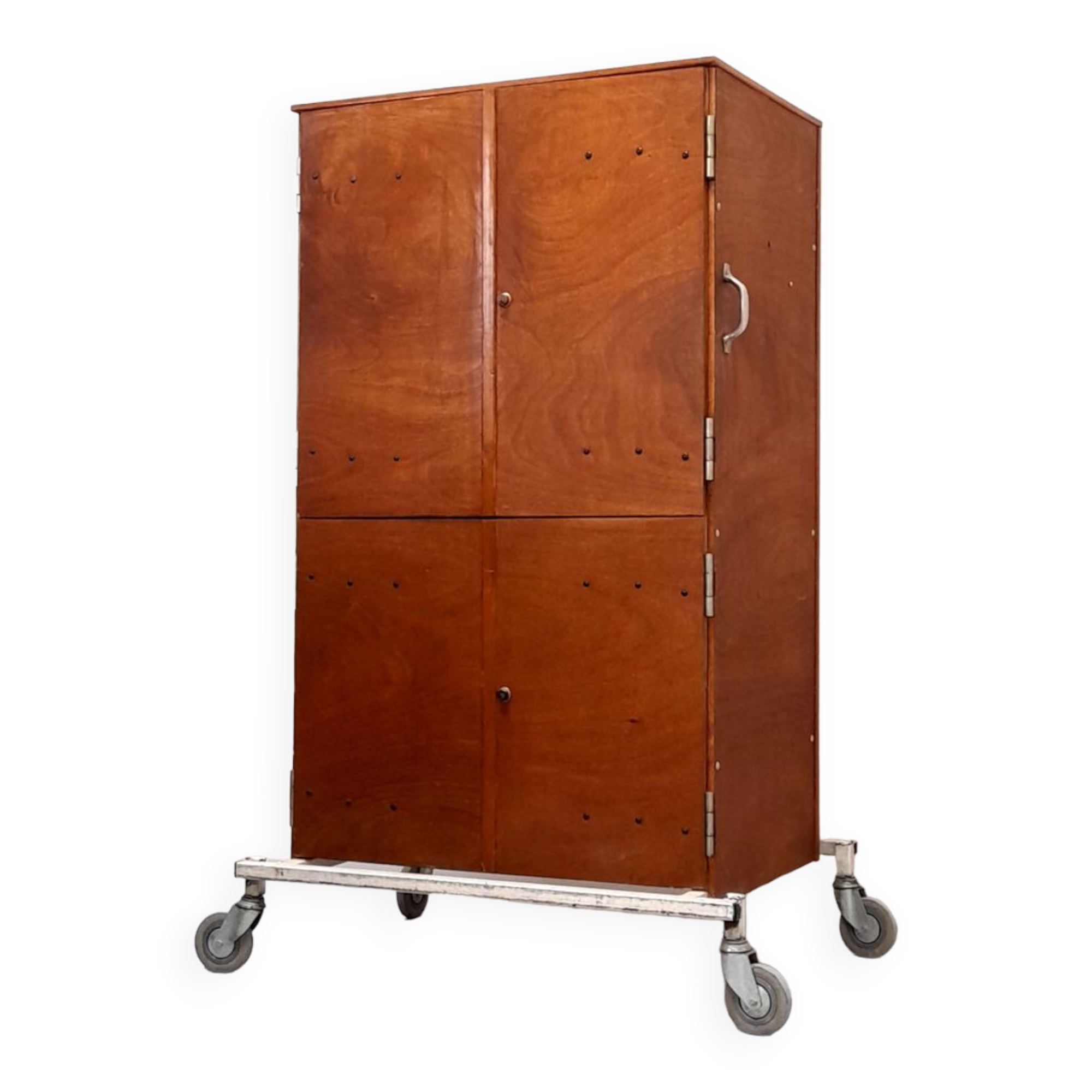 Storage on wheels, vintage school furniture from the 70s
