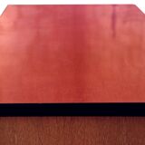 Wooden enfilade with fuchsia pink and black formica, 1950s, 130x50x100cm