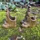 2 bronze claw-foot furniture ornaments Art Nouveau