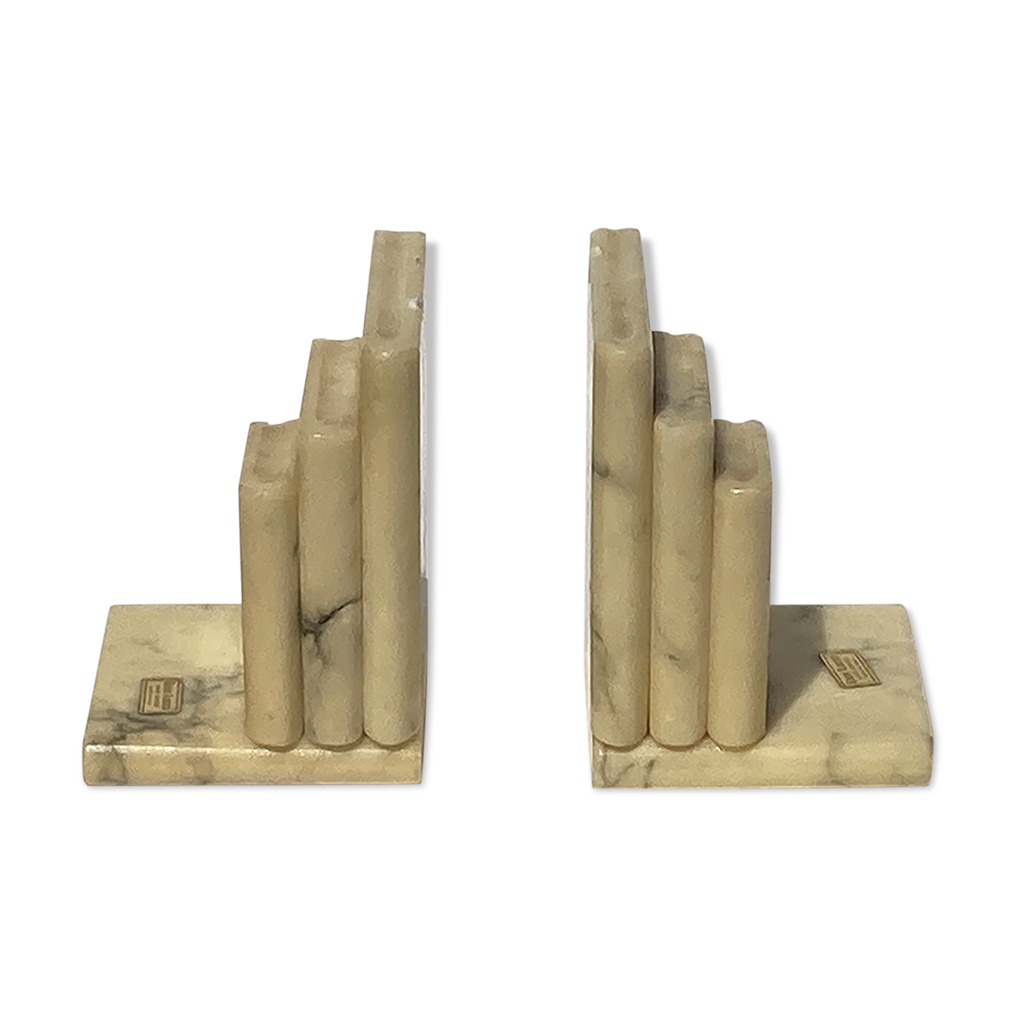 Italian alabaster book ends, 1960s