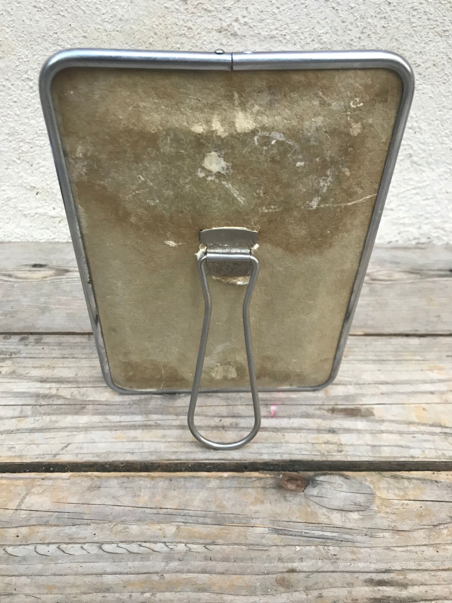 Old ice mirror barber contour aluminium  21x15cm