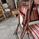 Set of 2 wooden folding chairs
