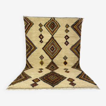 Colorful handmade wool Berber rug 260 X 160 CM