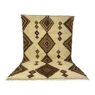 Colorful handmade wool Berber rug 260 X 160 CM