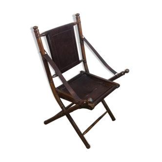 Colonial style folding safari chair