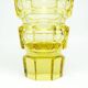 Art Deco vase, yellow crystal, designed by J. Hoffmann, Czechoslovakia, 1930s