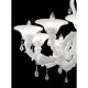White Venetian “Ca’ Rezzonico” Murano Glass Chandelier with Clear Glass